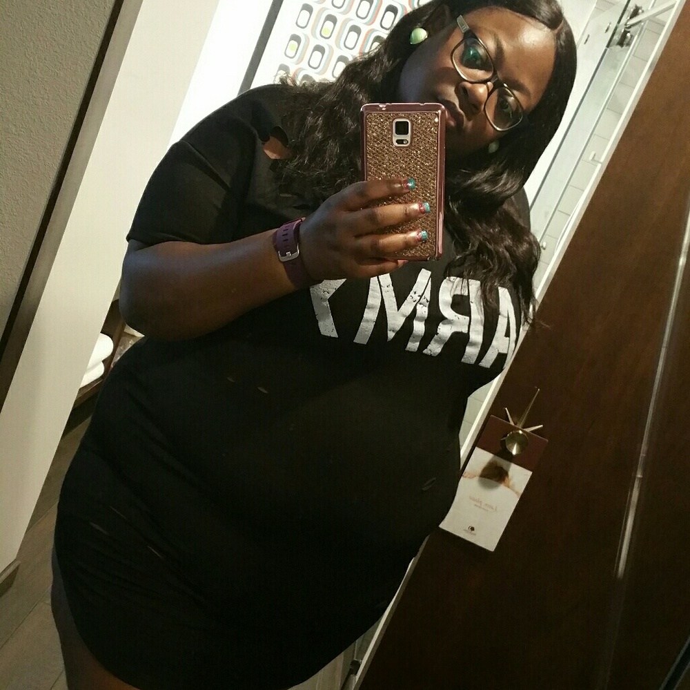 Black t-shirt dress