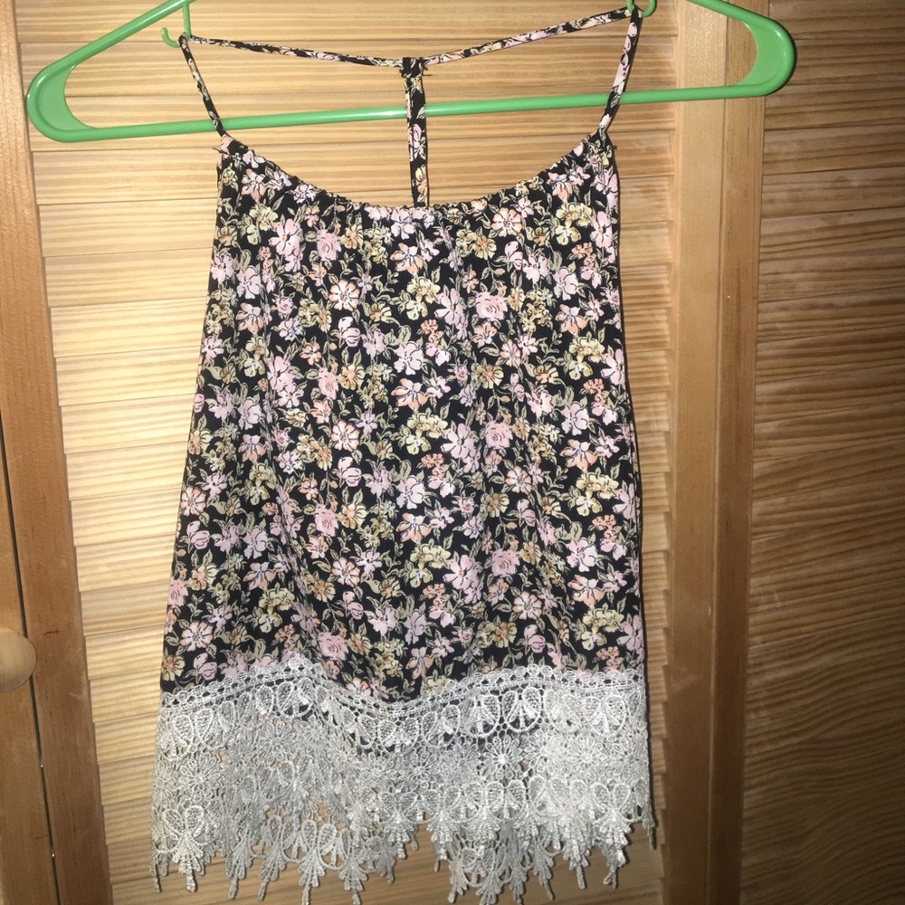 Floral Crotchet Halter Top