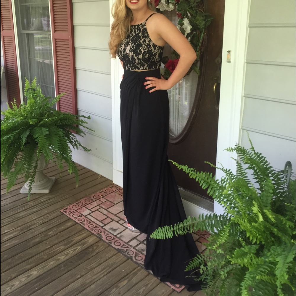two piece prom dress