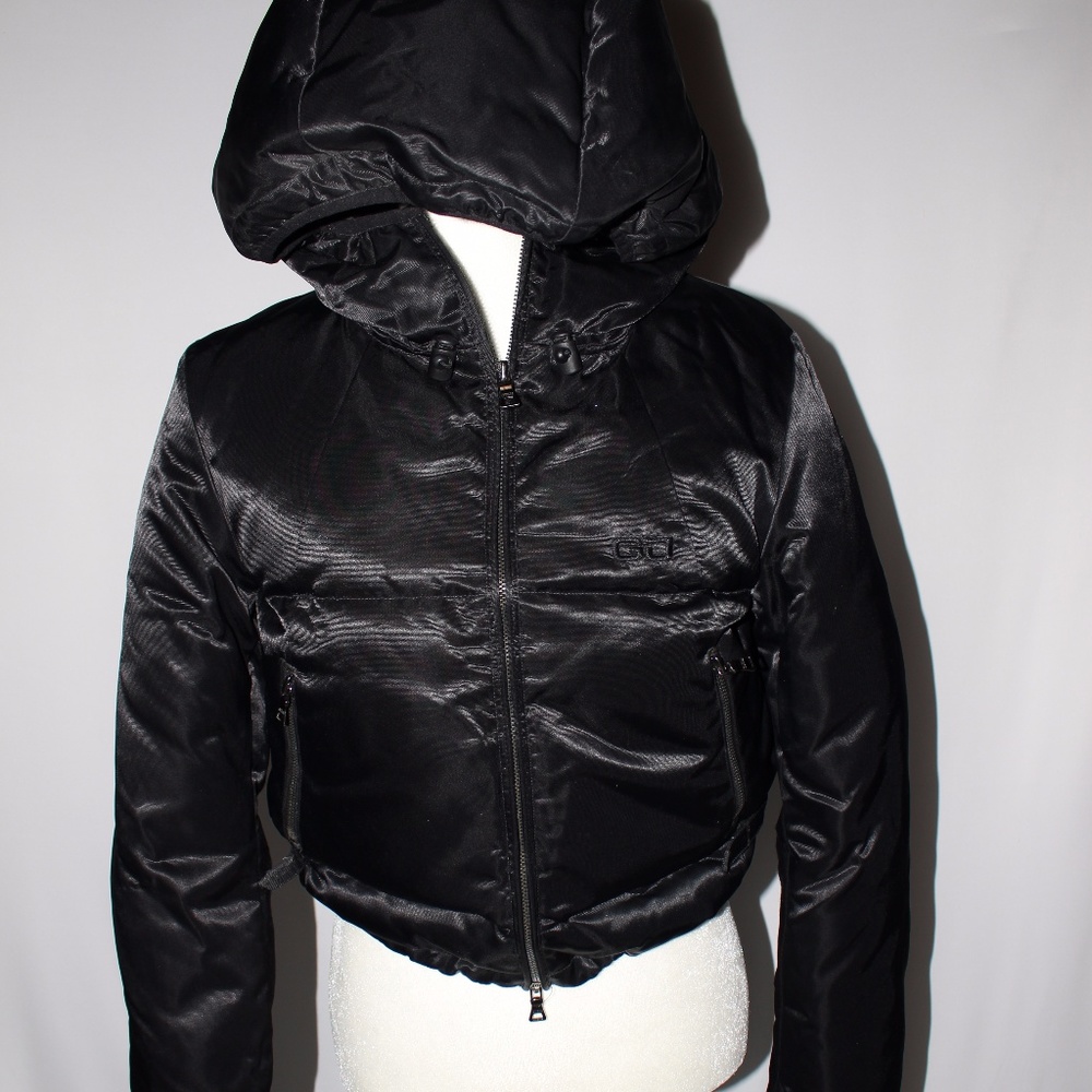 GUESS Black Puffer Down Women's Coat Sz Small