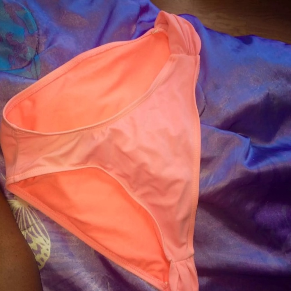 Coral pink bikini bottoms