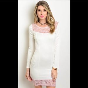 🎊CLOSING!! SEE AD☝🏻🎊🌺Dress w/Dusty Pink Lace🌺