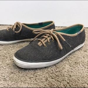 Gray Felt Keds