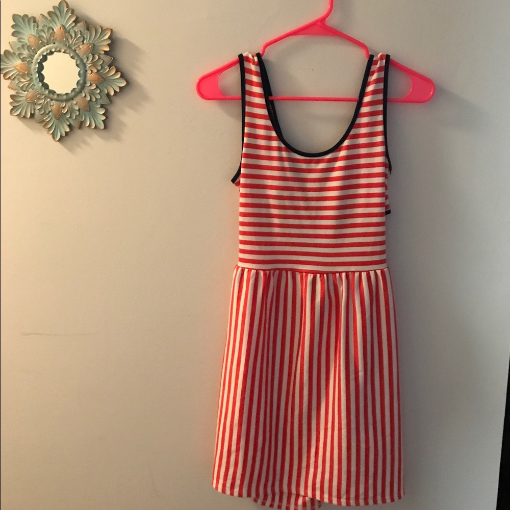 Striped cut out dress