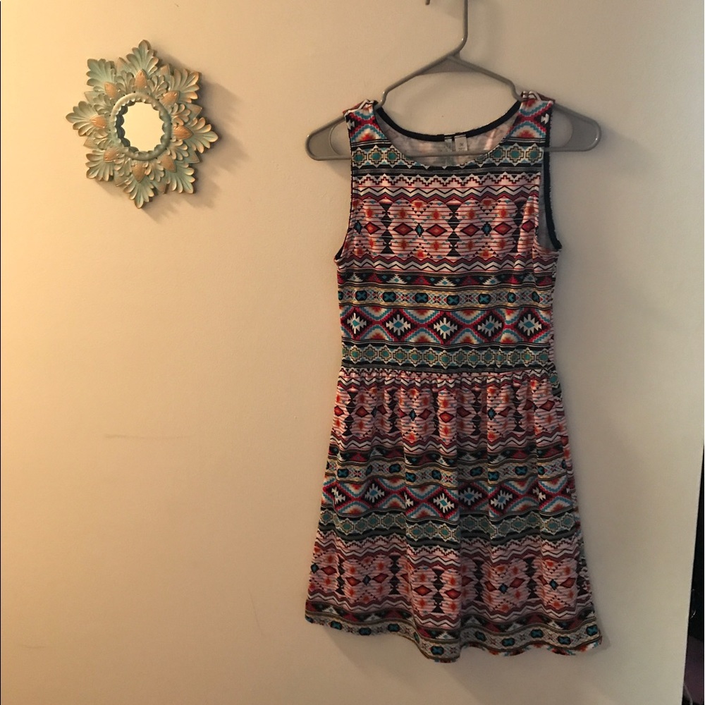 Colorful Tribal Print Dress