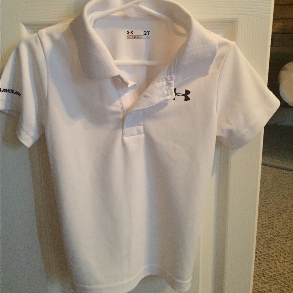 White Under Armor Polo