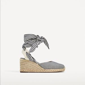 Zara Contrast Tie Wedges