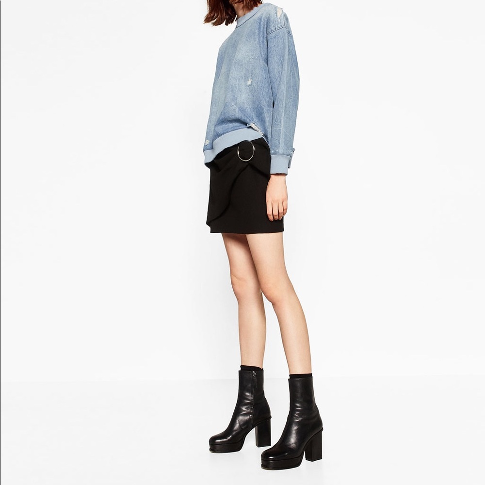 💫HP💫NWOT Zara Denim Pullover Sweater