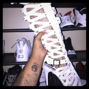 Womens size 7 knee high gladiator heels