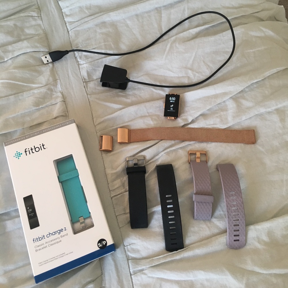 Limited edition Rose Gold Fit Bit Charge HR2