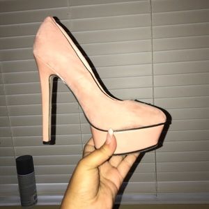 Pink suede womens size 61/2 pumps