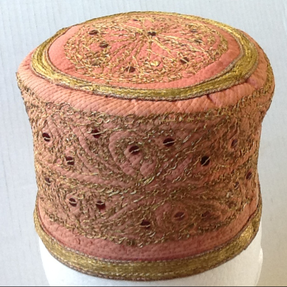 vintage kuffi tekke hat cap hand embroidered - Picture 1 of 8