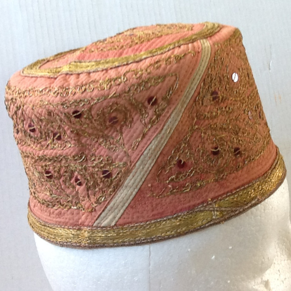 vintage kuffi tekke hat cap hand embroidered - Picture 3 of 8