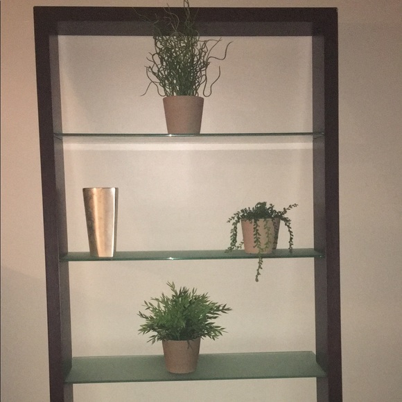 Leaning Glass 5-Tiered Book Case - Picture 1 of 2