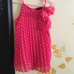 Cute hot pink pleated dress
