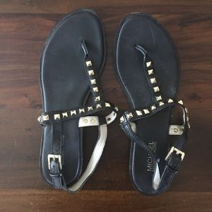 Michael Kors gold embellished sandals