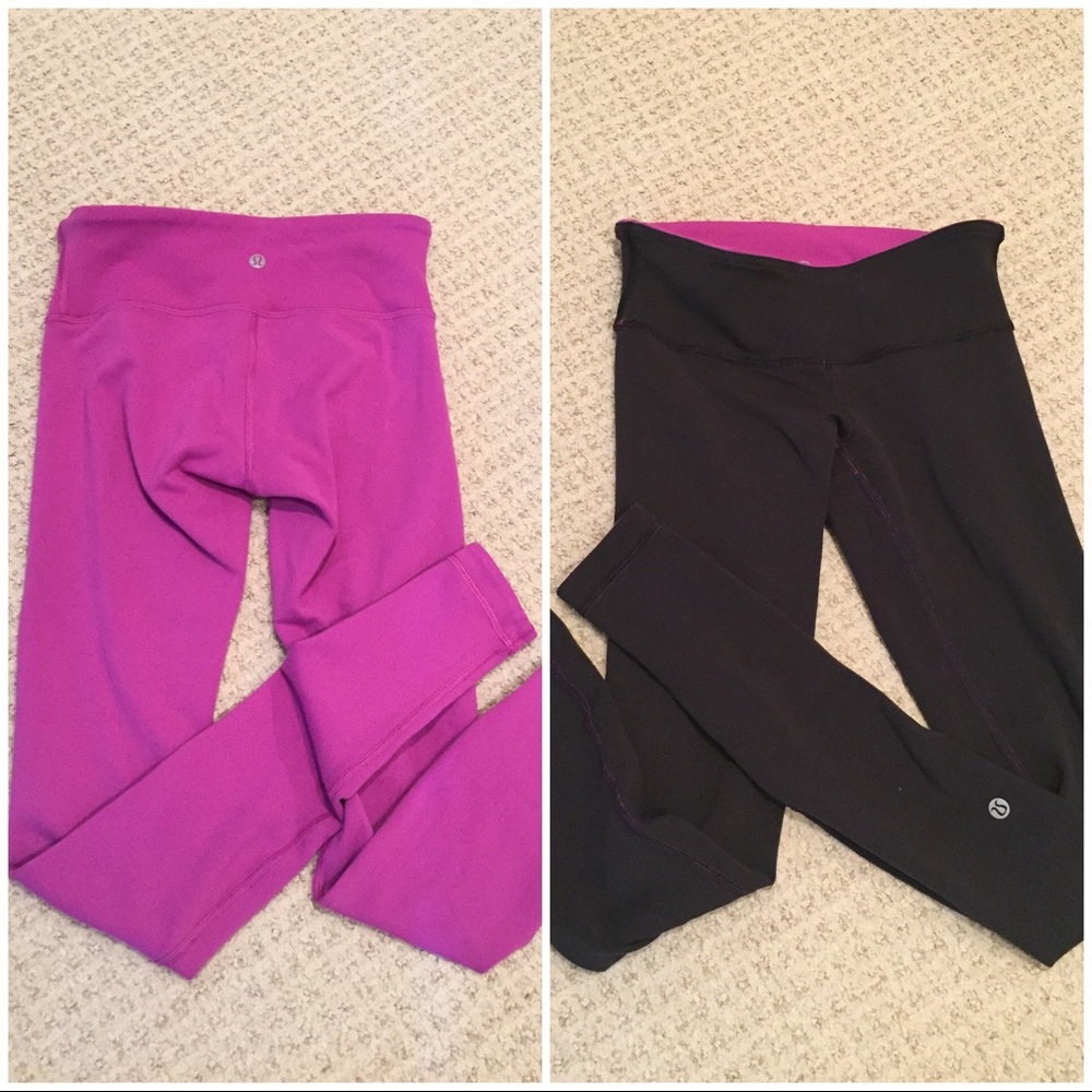 lululemon Reversible Pink & Black Leggings