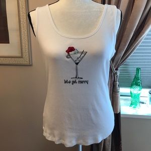 INC "Let's Get Merry" Tee Tank Top