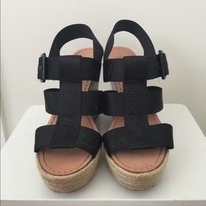 Black Coach Wedges - size 7