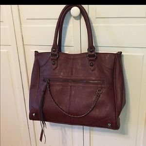 Large maroon purse