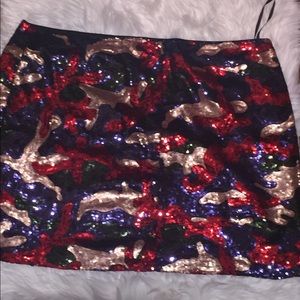 Jordyn Woods x Boohoo sequin skirt
