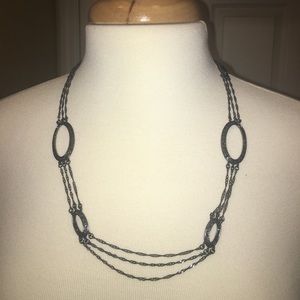 Dark silver necklace/marcasite necklace. New.