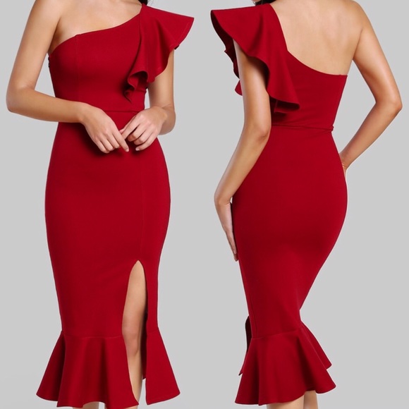 Dresses & Skirts - Fall Collection🍂One shoulder Ruffle mermaid dress