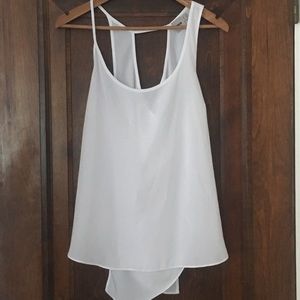 ASOS White Drapey Tank Top, US Size 10