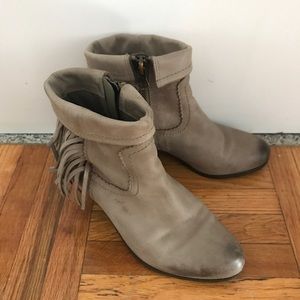 Sam Edelman Louie Fringe Booties (Olive)