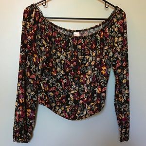Floral Cold Shoulder Top
