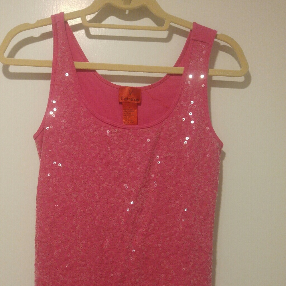 FUN pink sequence tank!