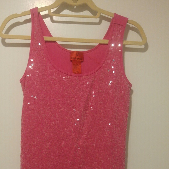FUN pink sequence tank! - Picture 1 of 2