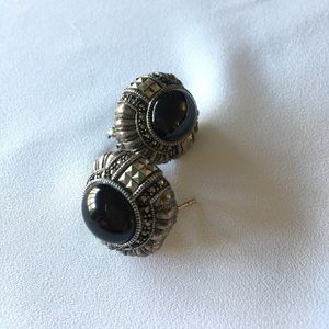 Vintage Black Onyx Earrings