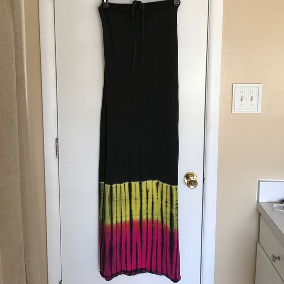 Tye dye Roxy strapless maxi dress - Picture 1 of 3