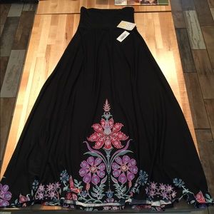 XXS LulaRoe Floral Dipped Maxi Skirt