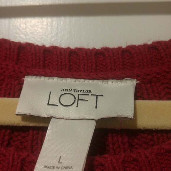 LOFT Favorite Red Winter Sweater - Picture 2 of 2