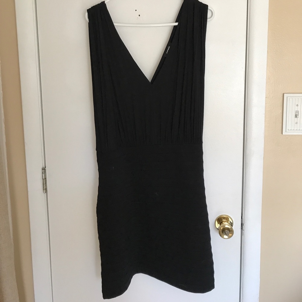 Brand new Black EXPRESS vneck dress