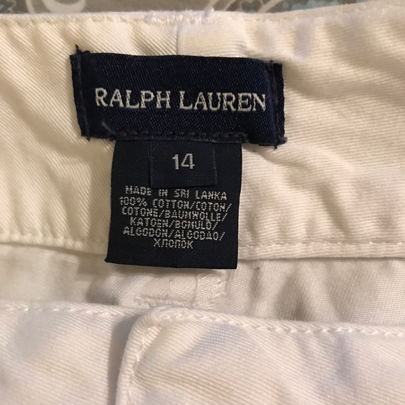 Ralph Lauren  white anchor shorts girls Sz 14 - Picture 3 of 3