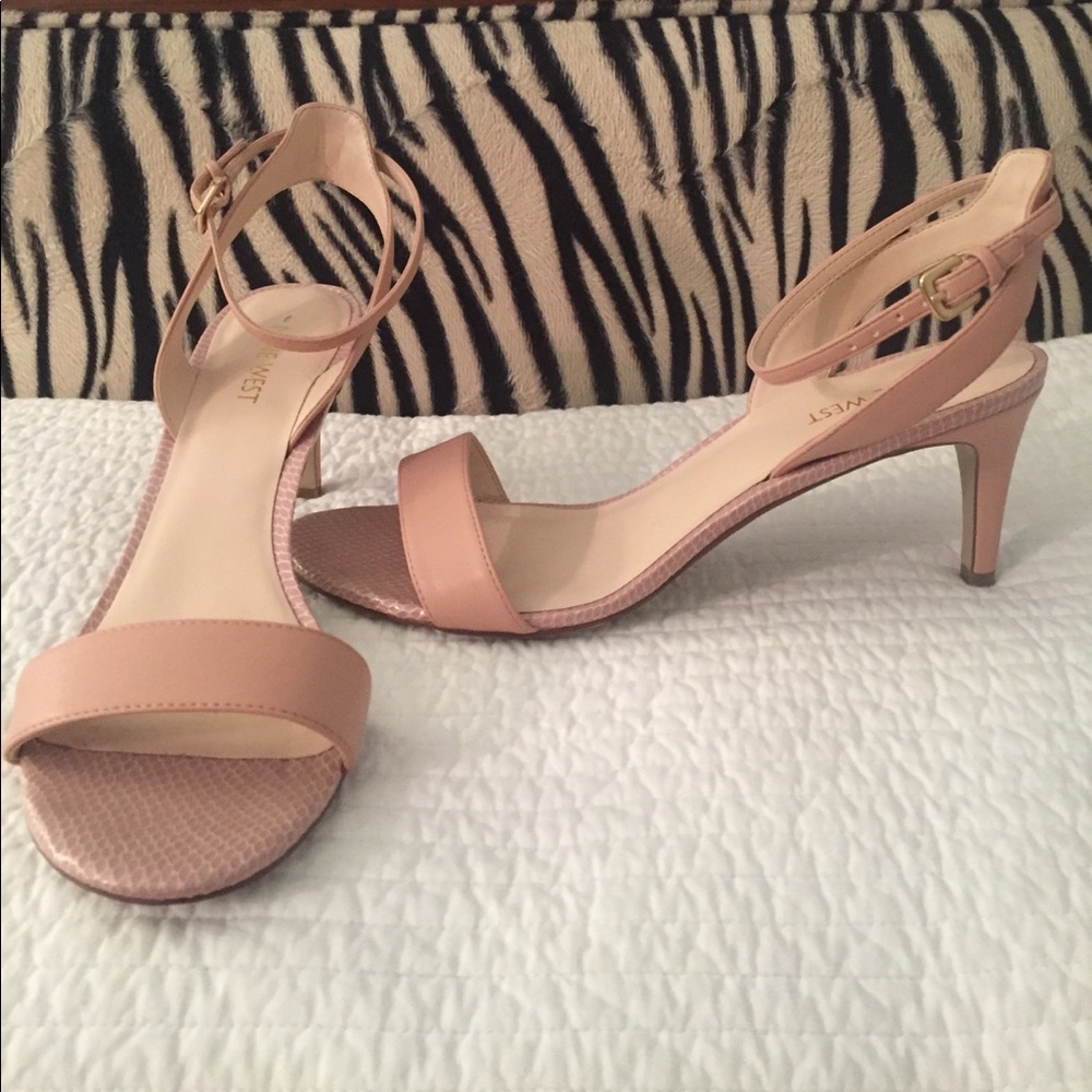 Nine West 3 inch ankle strap heels
