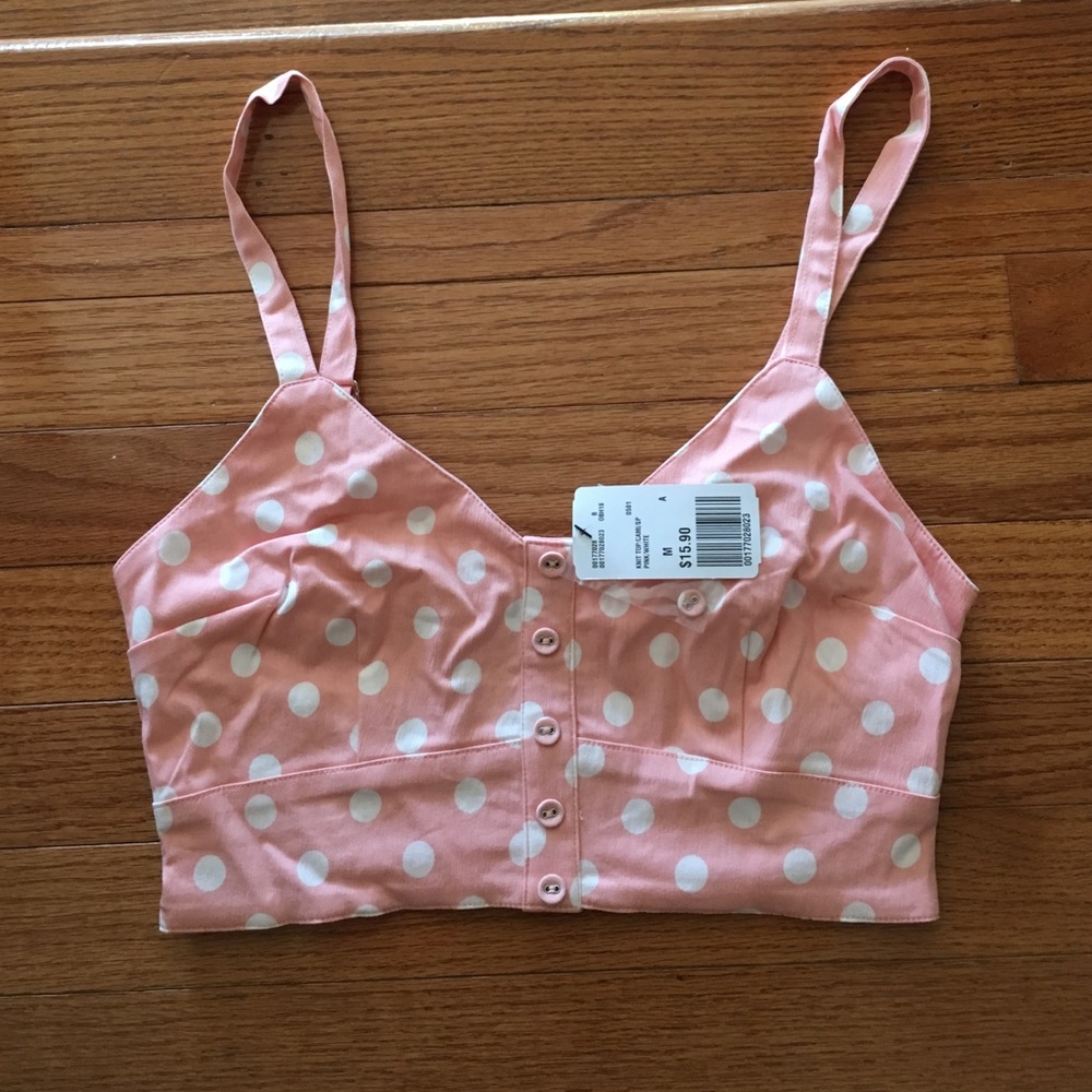 Pink Polka Dot Crop!