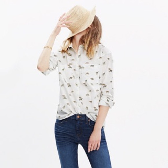 Madewell Tops - Madewell Shrunken Trapeze Shirt in Cat Walk - XS