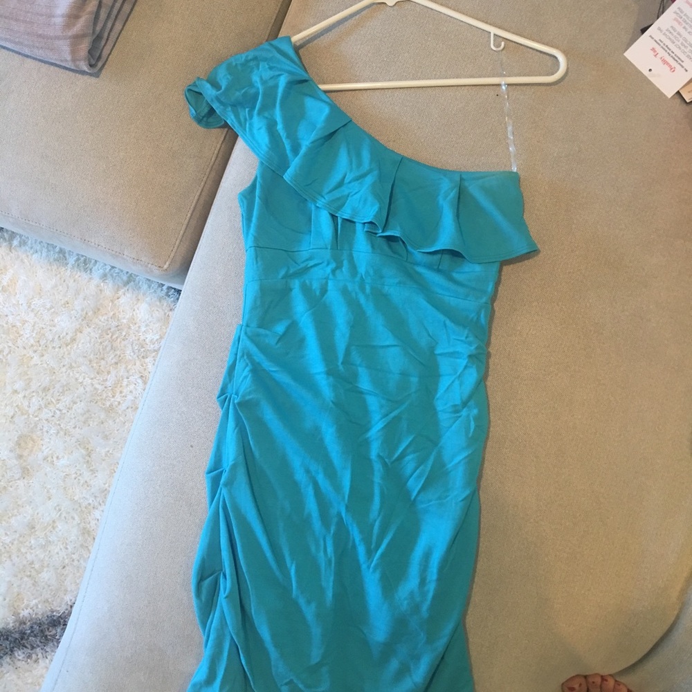 Bodycon baby blue min dress
