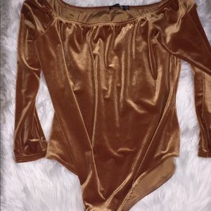 Boohoo velvet bodysuit
