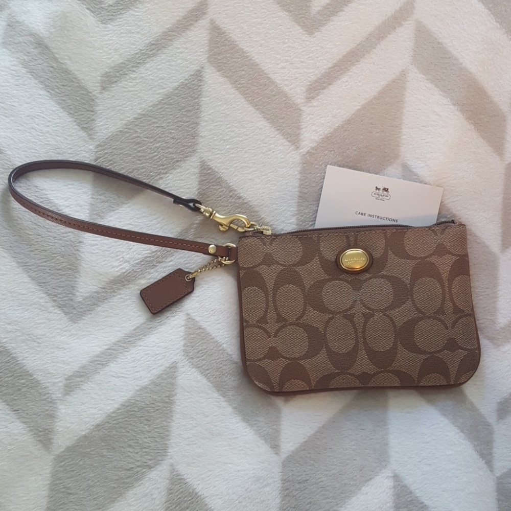 Leather Coach Wristlet NWOT