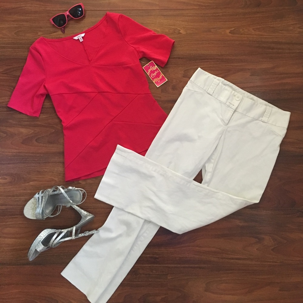 NWT Candies short sleeved pink blouse size med.