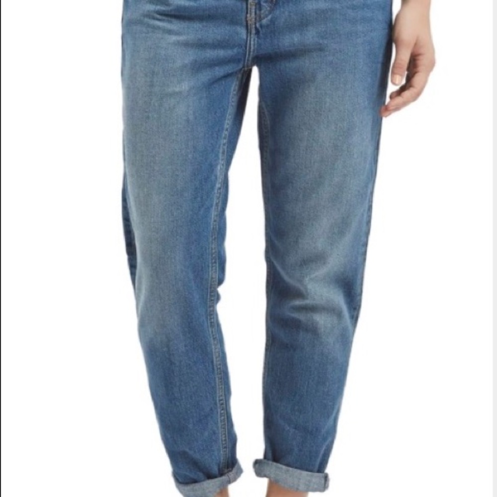 Topshop Boyfriend Loose Hayden Moto Jeans Sz 8