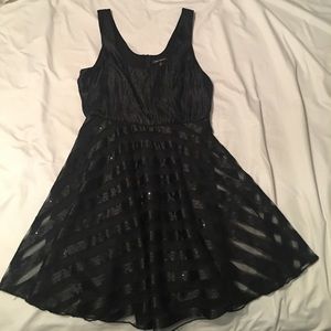 Short black sequined dress