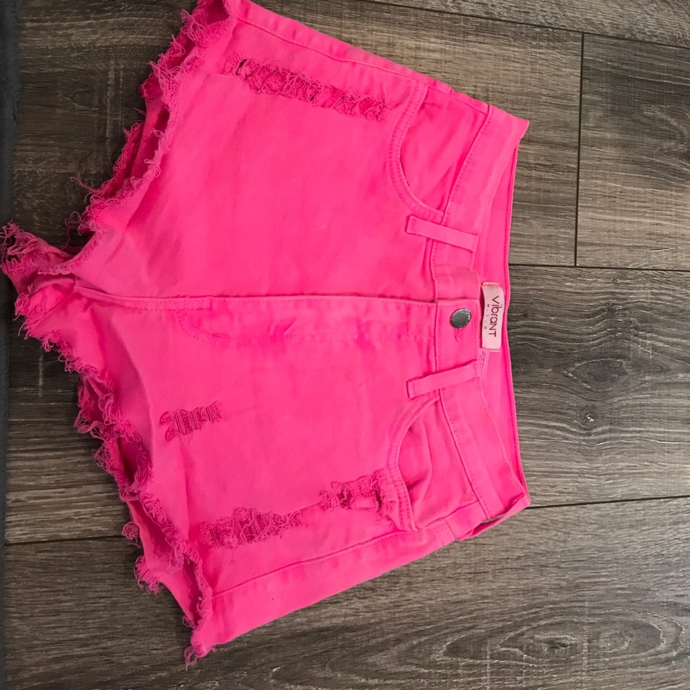 Pink high waisted shorts