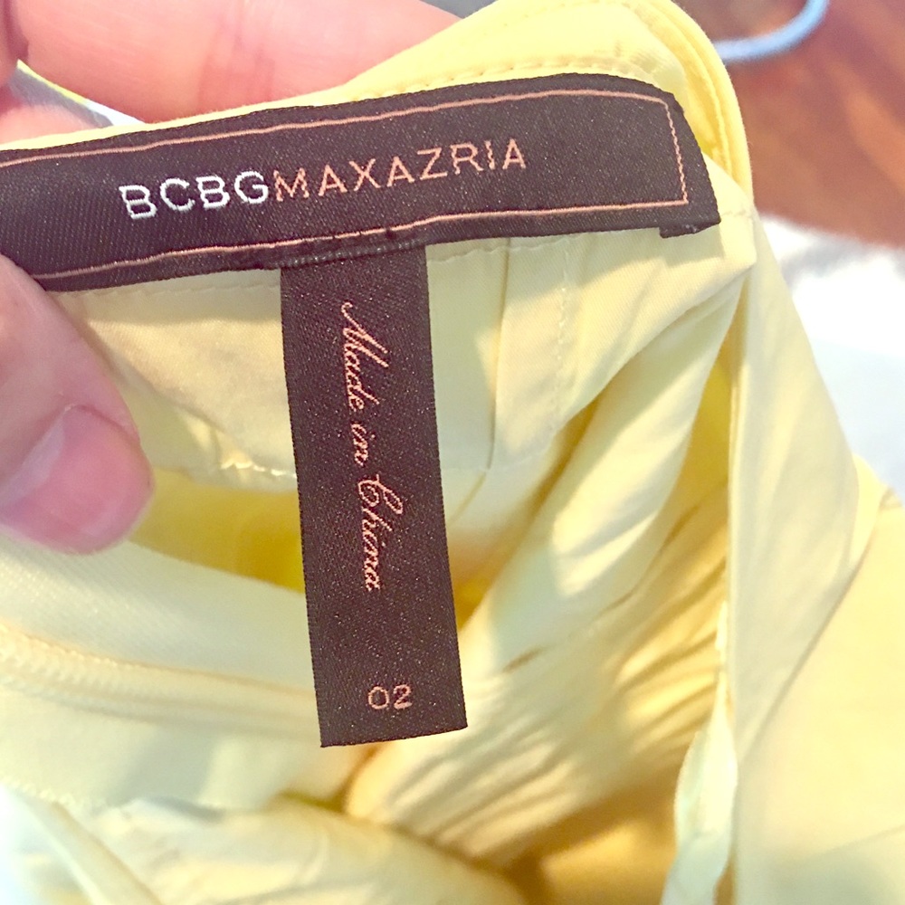 BCBG yellow mini halter dress never worn