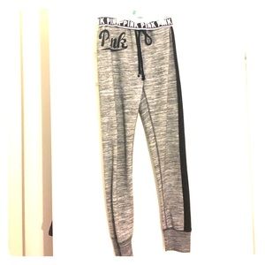 VS Pink joggers grey heather
